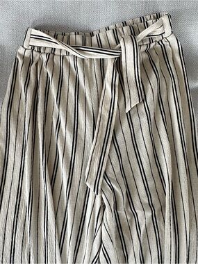 H&M Kids Striped Wide Leg Tie Waist Pants | Size 8-10Y